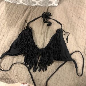 LSPACE fringe bikini top large